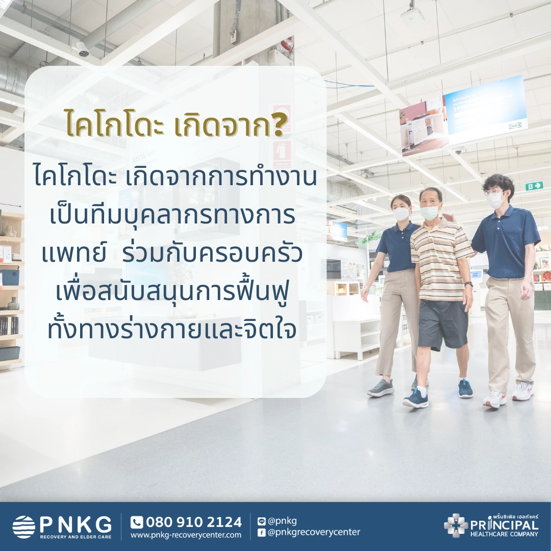 Kaigo-Do เกิดจากการทำงานร่วมกันระหว่างทีมแพทย์ พยาบาล นักกายภาพบำบัด ครอบครัว และผู้ป่วยเอง เพื่อให้การฟื้นฟูมีประสิทธิภาพสูงสุด ตามแนวคิดคินสึงิ (Kintsugi)