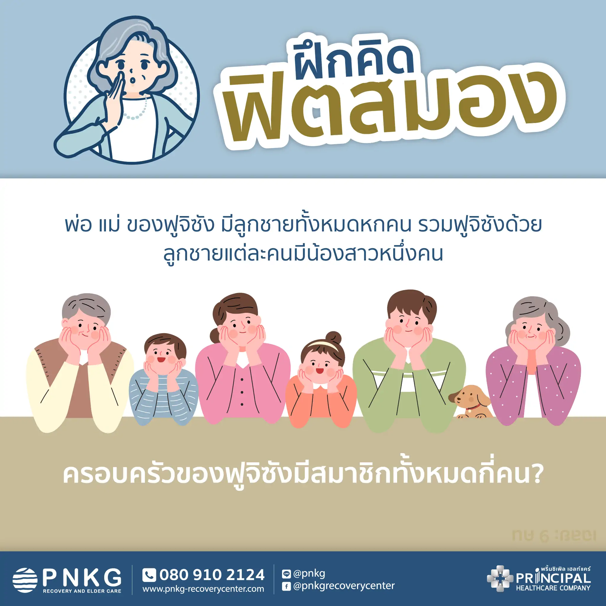 ครอบครัวของฟูจิซังมีสมาชิกทั้งหมดกี่คน